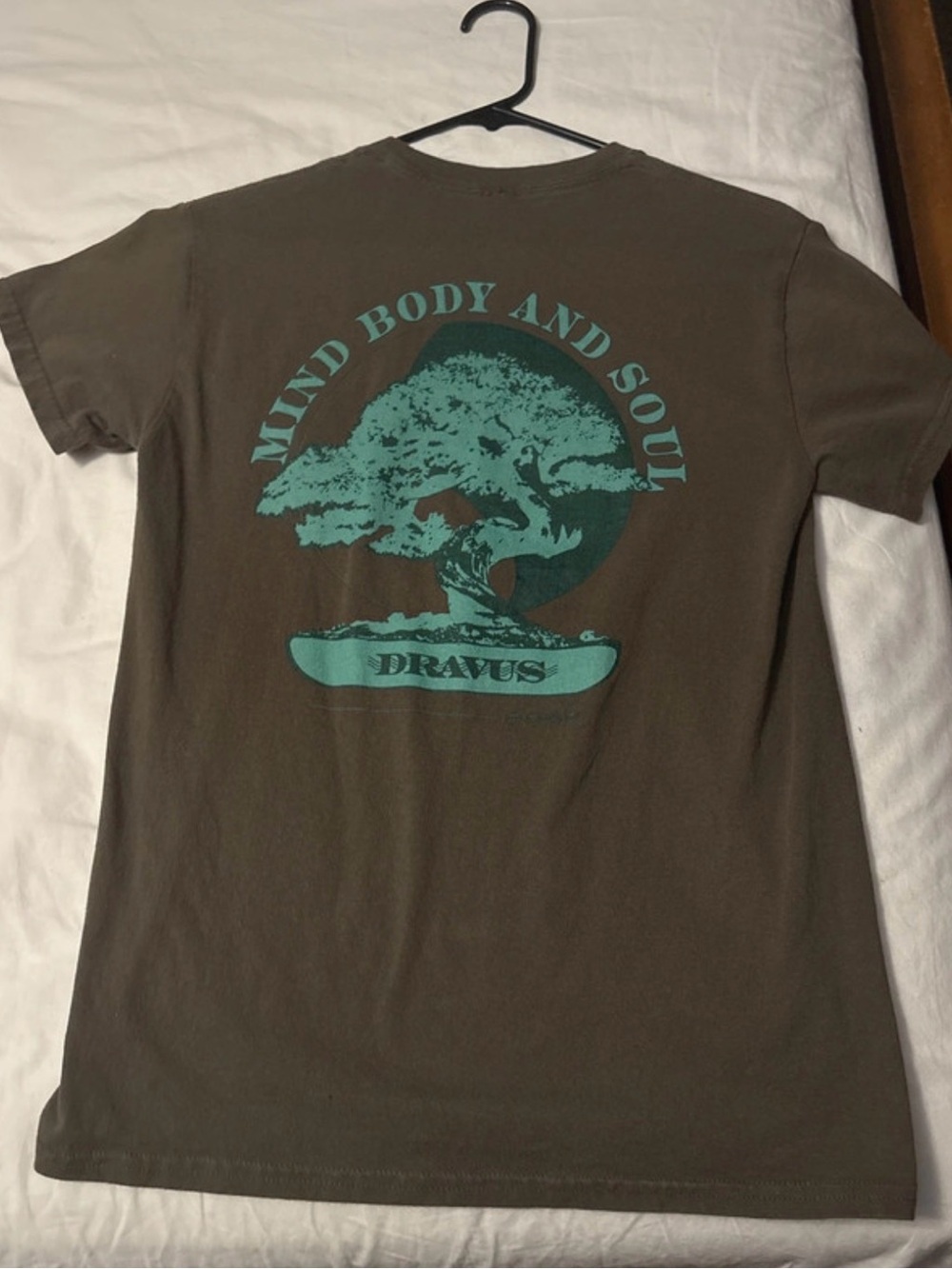 Dravus Mind Body and Soul Short-Sleeve Graphic Tee - Olive Green